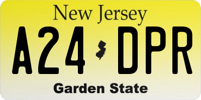 NJ license plate A24DPR