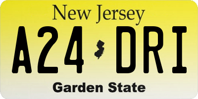NJ license plate A24DRI