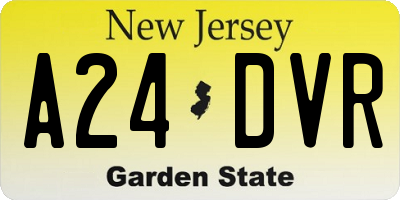 NJ license plate A24DVR