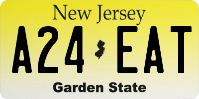 NJ license plate A24EAT