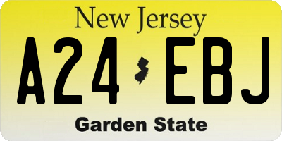 NJ license plate A24EBJ