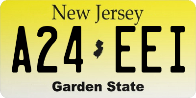 NJ license plate A24EEI