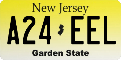 NJ license plate A24EEL