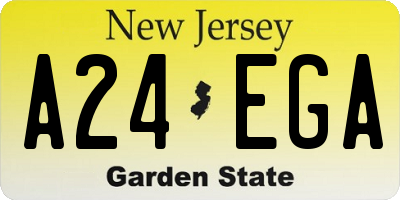 NJ license plate A24EGA