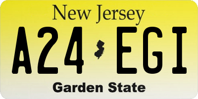 NJ license plate A24EGI