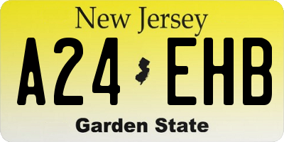 NJ license plate A24EHB