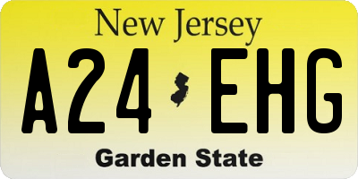 NJ license plate A24EHG