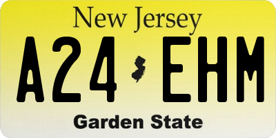 NJ license plate A24EHM