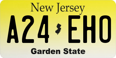 NJ license plate A24EHO
