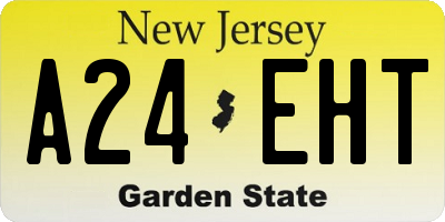 NJ license plate A24EHT