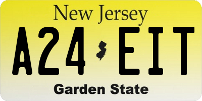 NJ license plate A24EIT