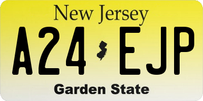 NJ license plate A24EJP