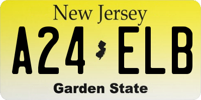 NJ license plate A24ELB