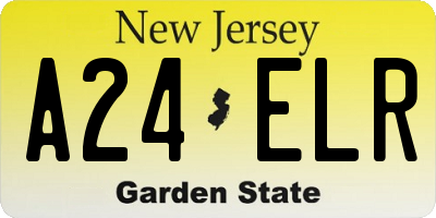 NJ license plate A24ELR