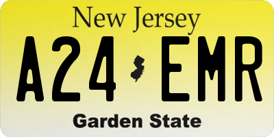 NJ license plate A24EMR