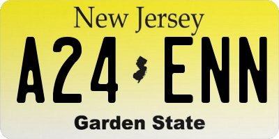 NJ license plate A24ENN