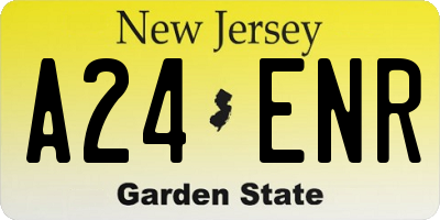 NJ license plate A24ENR
