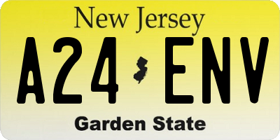 NJ license plate A24ENV