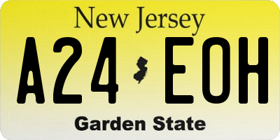 NJ license plate A24EOH