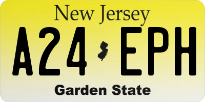 NJ license plate A24EPH