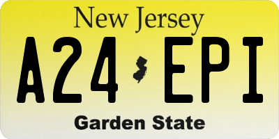 NJ license plate A24EPI