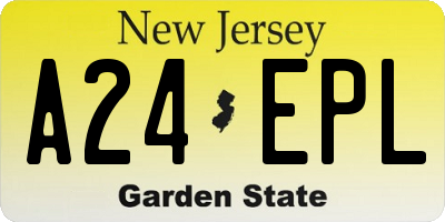 NJ license plate A24EPL