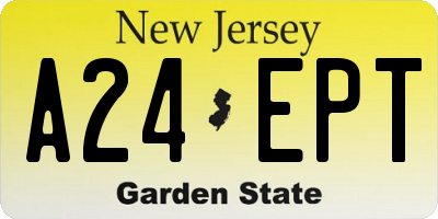 NJ license plate A24EPT