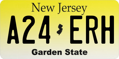 NJ license plate A24ERH