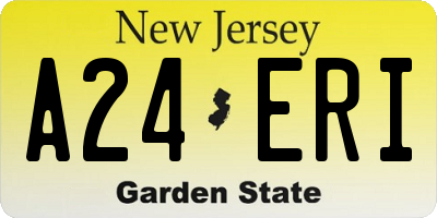 NJ license plate A24ERI