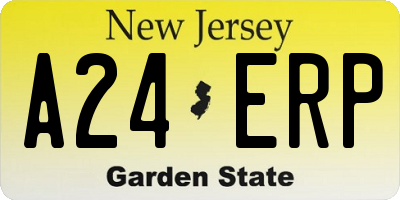 NJ license plate A24ERP