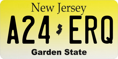 NJ license plate A24ERQ