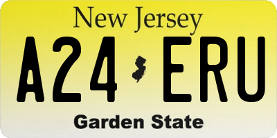 NJ license plate A24ERU