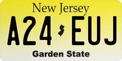 NJ license plate A24EUJ