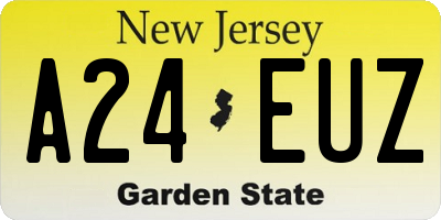 NJ license plate A24EUZ