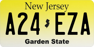 NJ license plate A24EZA