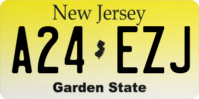 NJ license plate A24EZJ