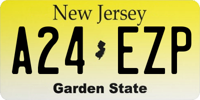 NJ license plate A24EZP