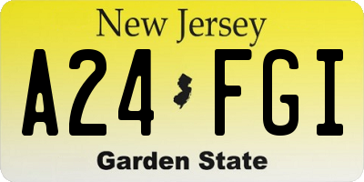 NJ license plate A24FGI