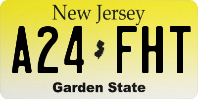 NJ license plate A24FHT