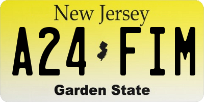 NJ license plate A24FIM