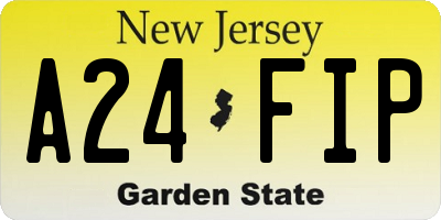 NJ license plate A24FIP