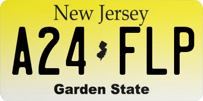 NJ license plate A24FLP