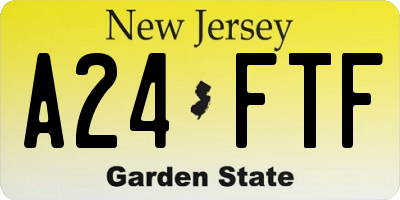 NJ license plate A24FTF