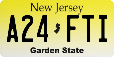NJ license plate A24FTI