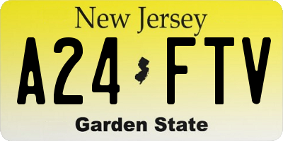 NJ license plate A24FTV