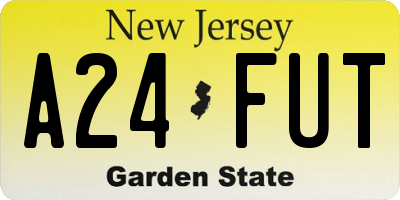 NJ license plate A24FUT
