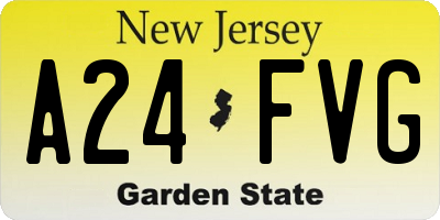 NJ license plate A24FVG