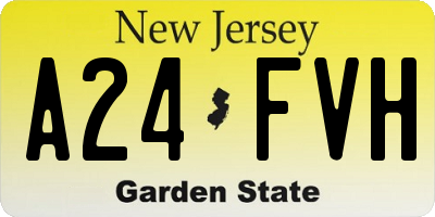 NJ license plate A24FVH
