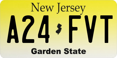 NJ license plate A24FVT