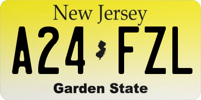 NJ license plate A24FZL